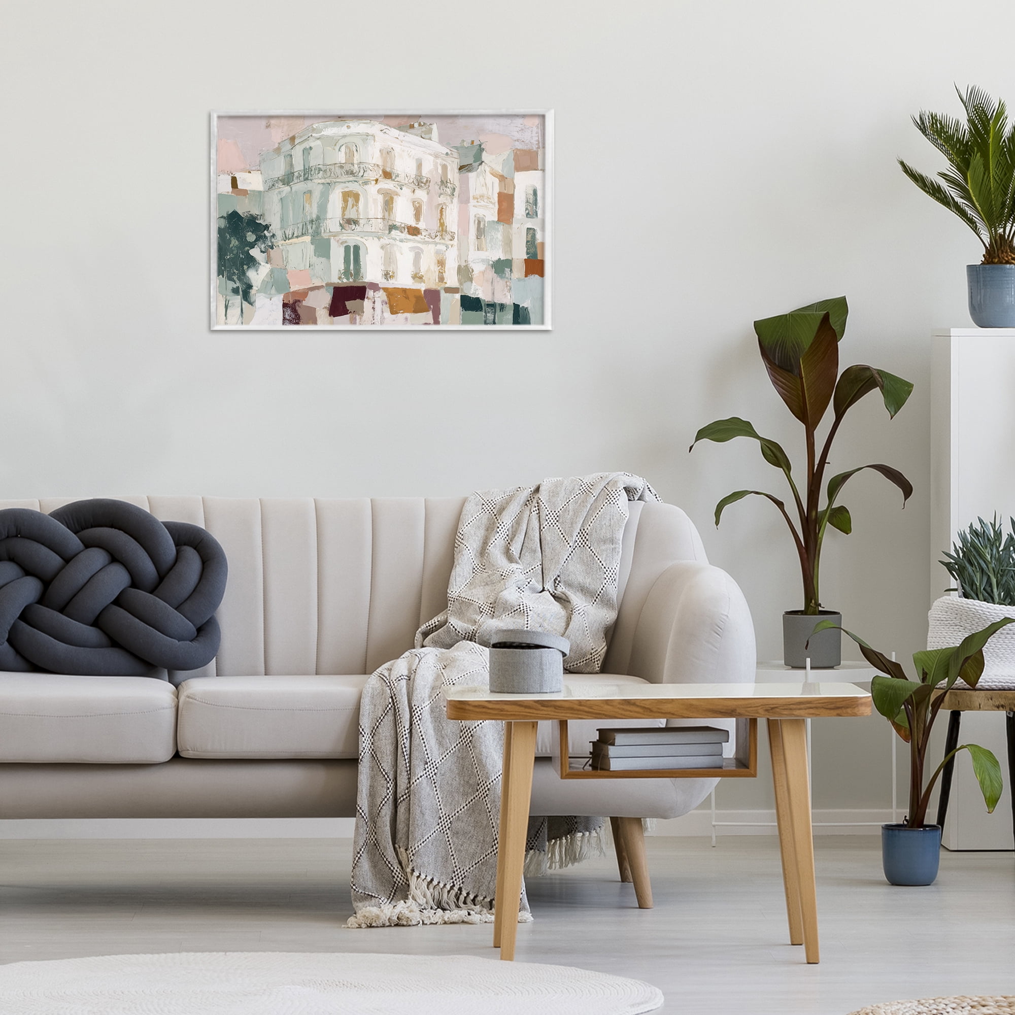 Stupell Industries Barcelona Street Corner White Framed Giclee Art, design by Chromatic Storm Studio