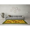 thumbnail image 3 of Ahgly Company Machine Washable Indoor Rectangle Abstract Yellow Modern Area Rugs, 5' x 8', 3 of 4