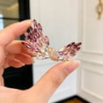 thumbnail image 3 of Elegant Angel Wing Crystal Brooch for Women, Pink & Blue Gradient Rhinestone Butterfly Wing Pin, Brooch for Dress Coat Blazer Wedding Gift Jewelry, 3 of 8