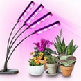 thumbnail image 3 of Bell+Howell Bionic Grow Light for Indoor Plants 4 Heads Flexible Growing Lamp with 8 Brightness Settings, 3 Light Modes Including Full Spectrum UV Light Growing Plant Light As Seen On TV, 3 of 10