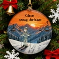 thumbnail image 3 of Ski Christmas Decorations 2D Ornament Unique Festive Whimsical Hanging Loop Durable Material Easy Display Gift for Ski Enthusiasts Family Home Tree Mantel Holiday Decor 1 Piece, 3 of 4