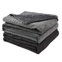 Sutton Home Fashions 15 lb Weighted Blanket with Duvet Cover 48"x72", Gray, Adult