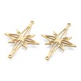 thumbnail image 2 of 5pcs 201 Stainless Steel Connector Charms Star Real 18K golden Plated 39x26x1mm Hole: 1.5mm, 2 of 2