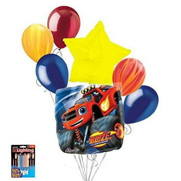 7pc Blaze & the Monster Machines Balloon Bouquet Party Decoration Birthday Truck