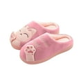 thumbnail image 2 of LSLJS Pantoufles en Coton Intérieur Hiver Couples Maison Caicai Chats Chaudes Peluche Antidérapantes Pantoufles, 2 of 6