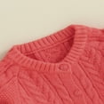 thumbnail image 4 of Infant Baby Boy Girl Knitting Cardigan Solid Color -Neck Button Closure Sweater Coat for Autumn 18-24 Months, 4 of 8