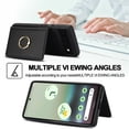 thumbnail image 3 of ELEHOLD Case for Google Pixel 6a,Business PU Leather Stand Case with Card Holder & Ring Holder,Black, 3 of 7