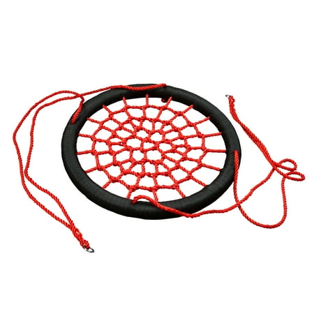 Gorilla Playsets Woven Rope Net Orbit Swing, XL, Red