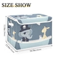 thumbnail image 5 of Yayeee Collapsible Cube Storage Bin with Lid Fabric Closet Decorative Basket with Handles, Cute Animals, 5 of 7