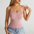 thumbnail image 7 of BLVB Women Spaghetti Strap Scoop Neck Ribbed Tank Tops Slim Fitted Camisole Basic Sleeveless Layering Shirts, 7 of 7