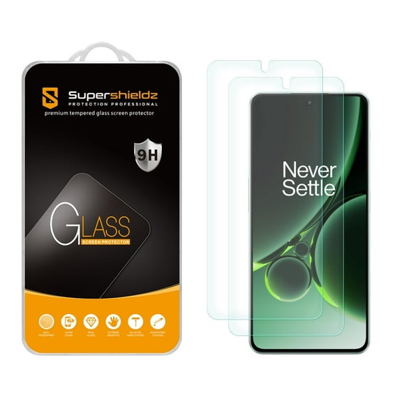 (2 Pack) Supershieldz Designed for OnePlus Nord 3 Tempered Glass Screen Protector, Anti Scratch, Bubble Free