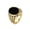 Gold, variant on HIRPLIS Oval Black Gemstone Rings for Men Engraved Striped 18mm Stainless Steel Statement Vintage Biker Gothic Punk Personalized Gift Jewelry Silver 8