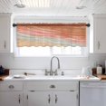 thumbnail image 5 of Burnt Orange Ombre Coastal Sheer Valances, 42"x18" Light Filtering Kitchen Curtains, Summer Nautical Beach Ocean Seaside Chiffon Rod Pocket Curtains, 5 of 6