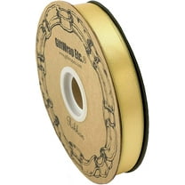 Daffodil Yellow Satin Fabric Ribbon - 5/8" x 100 Yards, Easter, Spring, Support Our Troops, Fall, Wreath, Christmas