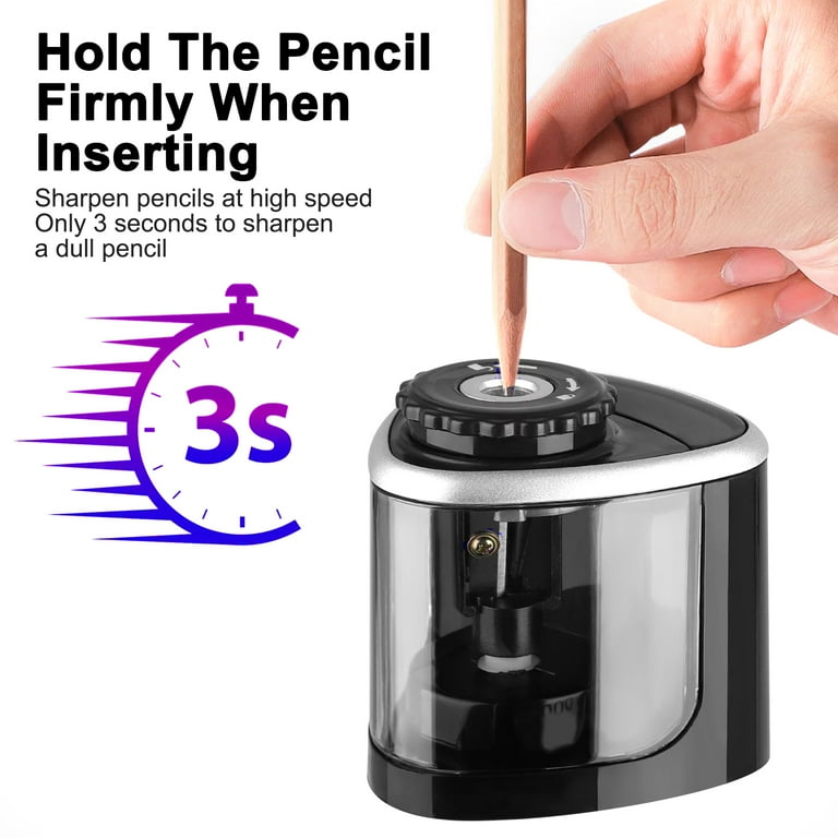 Electric Pencil Sharpener for Colored Pencils, Battery Operated Pencil  Sharpener