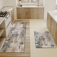 thumbnail image 4 of Modern Abstract Kitchen Mat Set of 2,Modern Farmhouse Kitchen Rugs and Mats Non Skid Washable,Grey Runner Rugs with Rubber Backing for Kitchen Decor and Accessories (17"x47"+17"x30"), 4 of 6