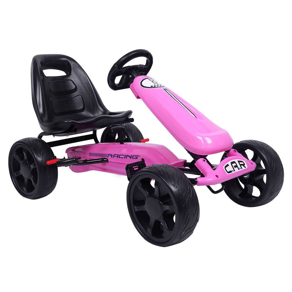 girls pink go kart