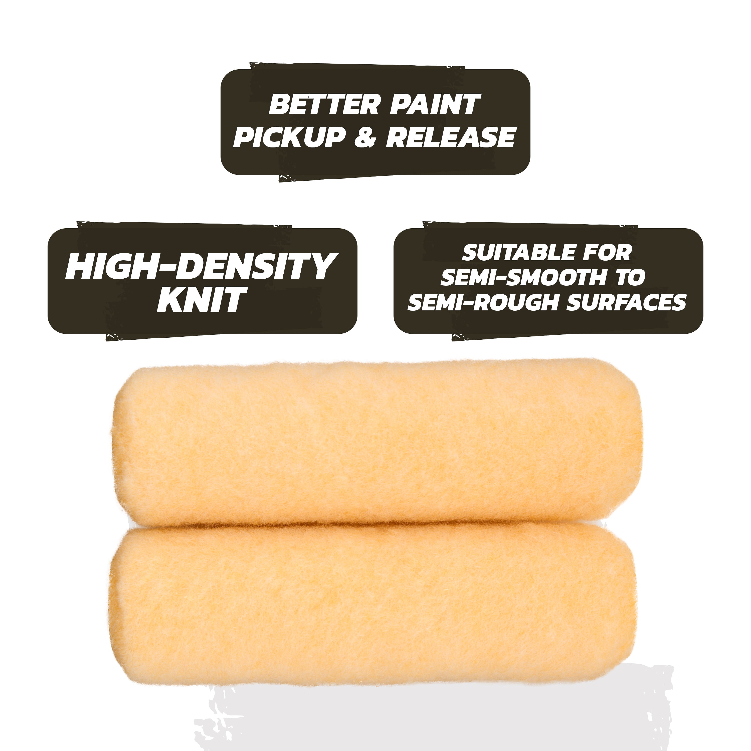 BETTER 9 in x 1/2 in nap High Density Knit Paint Roller Cover, 2 Pack