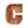 thumbnail image 2 of Qonioi Wooden Letter Savings Bank, Transparent Glass Coin Bank with English Alphabet, Money Box, Piggy Bank, 2 of 6