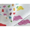 thumbnail image 4 of Ambesonne Dessert Quilted Bedspread Set 3 Pcs, Vibrant Gummy Bears, Queen Size, Multicolor, 4 of 5
