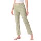 thumbnail image 4 of Pantalones de pijama de algodón a cuadros para mujer, con cintura elástica y bolsillo, pantalones de lounge largos L, a cuadros amarillos, 4 of 6