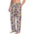 thumbnail image 6 of Susaid Plum Print Mens Pajama Pants Set Sleep & Lounge Pants, PJ Bottoms with Pockets and Button Fly-XX-Large, 6 of 6