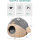 thumbnail image 2 of Camas para gatos para gatos de interior: cama para gatos con almohada acolchada extraíble y lavable, suave felpa de algodón de primera calidad, cama para mascotas sin deformación, pez globo, 2 of 5