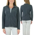 thumbnail image 2 of ToBeInStyle Women's High Collar Polar Fleece Long Sleeve Jacket - Charcoal - Medium, 2 of 7