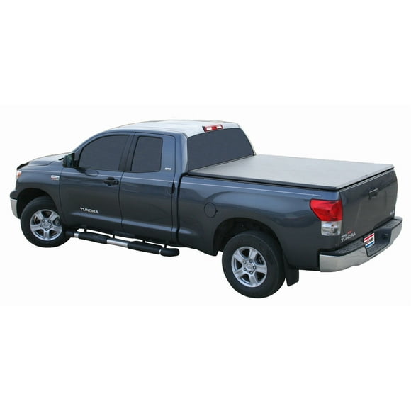 Convient pour Toyota Tundra Truxedo 2007-2013 Couverture 263701 TruXport; Crochet et Boucle Enroulables; Verrouillable avec Poignée de Hayon; Noir; Vinyle