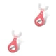 thumbnail image 1 of Bewildely Grado de silicona en forma de U Limpieza del cepillo de del lado del bebé de los niños para la edad Cepillo de Mordedor rosa 2-6 años tipo 1 2piezas Bewildely CBP035946, 1 of 5