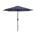 thumbnail image 3 of WestinTrends Paolo 9 Ft Patio Umbrella with Base Included, Market Table Umbrella with 20 Inch Fillable Black Round Base, Navy Blue, 3 of 7