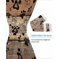 thumbnail image 4 of Brown Beige Blackout Curtains, French Door Curtains for Door Window, Rustic Farmhouse Dog Paw Vintage Privacy Drapery for Patio/Sidelight Doors, 1 Panel with Tieback, 54 x 72 Inches, 4 of 6