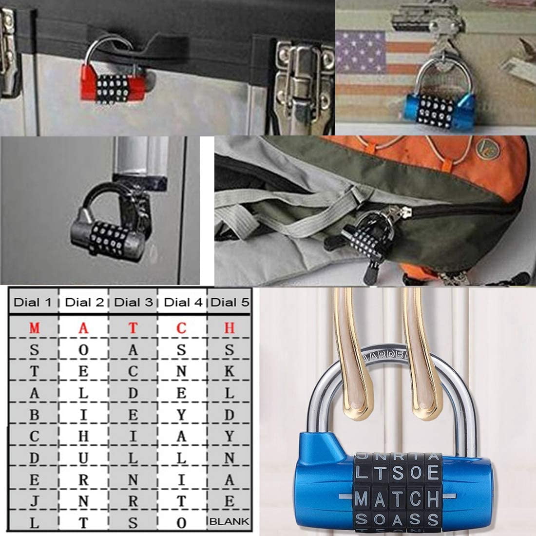 2 Cadenas Serrure à Bagages Alliage Zinc Pour Casier Sac - Sans Marque