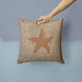 thumbnail image 2 of Carolines Treasures BB1100-BL-BN-PW1414 Starfish Burlap and Brown   Canvas Fabric Decorative Pillow BB1100 14Hx14W, 2 of 4