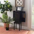 thumbnail image 3 of Powell 6 Drawer Standing Modern Contemporary Ebony Jewelry Box Storage Armoire, 3 of 17
