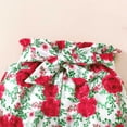 thumbnail image 6 of Girls Summer Outfit Ribbed Ruffle Bodysuit Floral Bloomer Shorts Headband 3 Piece Baby Clothes Set 0-24M, 6 of 6