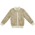 thumbnail image 2 of BRGZLK Kids Jackets Girls Boys Sequin Zipper Coat Jacket for Birthday and Christmas Clothes Long Sleeve Hoodless Casual Outwear for Girls Gold 7-8 Years, 2 of 5