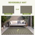thumbnail image 2 of KUETH 6' x 9' Outdoor Rug Waterproof Camping Patio Rug Boho Geometric Reversible Outdoor Plastic Carpet for RV Blcony Picnic Porch，Black&Beige, 2 of 8