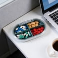 thumbnail image 4 of Green Pill Organizer 4 Grid Mini Weekly Moisture Proof Portable Travel Container With Removable Individual Containers 3.1X2.0X1.2 Inches, 4 of 7