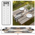 thumbnail image 3 of Grey Brown Abstract Table Runner Linen Burlap Table Runner 72 Inches Long Oil Painting Color Blocks Dresser Scarves for Kitchen Island Coffee Dining Room Party Wedding Banquet Holiday Decor 16"x72", 3 of 8