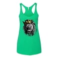 thumbnail image 2 of Wild Bobby, King Lion with Gold Crown Art, Animal Lover, Women Tri-Blend Racerback Tank Top, Envy, Medium, 2 of 4