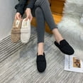 thumbnail image 3 of Zapatillas de felpa para mujer, ropa exterior de otoño e invierno, zapatos de algodón con punta cerrada y medio soporte, zapatos de invierno con forro polar, zapatos cálidos de talla grande, 3 of 5