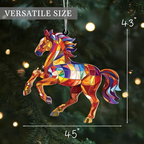 ZXNWN Clearance Sales Horse Acrylic Ornaments With Story Card Horse for Women for Just Girls Who Love Horses Spirit Horses Christmas Ornament for Tree