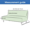 thumbnail image 5 of Dowbom Printed Futon Slipcover Full size,3 Seater Armless Sofa Slipcover Stretch Universal Dust-Proof Washable Spandex Foldable Sofa Bed Slipcover Protector for Living Room Bedroom-D, 5 of 7