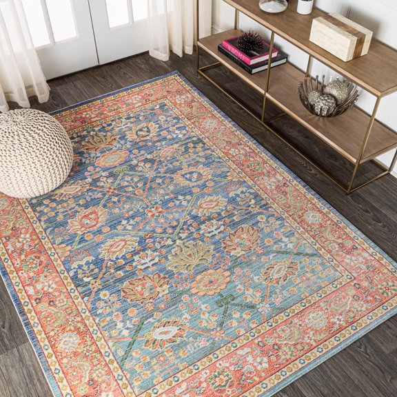JONATHAN Y MODERN PERSIAN 3 x 5 Area Rug, Alba Faded Peshawar - Plum/Terracotta, MDP304C-3