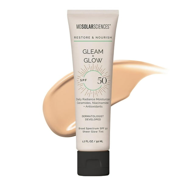 Hidratante MDSolarSciences Gleam and Glow SPF 50 con Ingredientes Nutritivos para la Piel MDSolarSciences NA