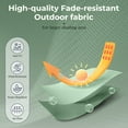 thumbnail image 3 of Alpha Joy 13x6.5ft Double-Sided Extra Large Outdoor Patio Market Rectangle Umbrella with Crank Handle, Mint, 3 of 6