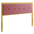 thumbnail image 1 of Modway Teagan Tufted Full Performance Velvet Headboard in Gold Dusty Rose, 1 of 7