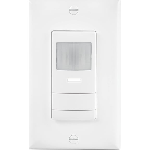 Sensor Switch Wall Mount Motion Sensor Switch, Passive Infrared Wall Switch and Occupancy Sensor, Single Relay, White (WSX WH LED) CA2