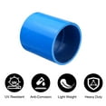 thumbnail image 3 of Uxcell 6 Pcs Pipe Fitting 2" Coupling Adapter Socket x Socket Blue, 3 of 6